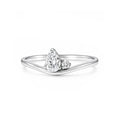Romantic Heart-Shaped Rose Gold Diamond Ring