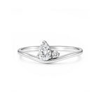 Romantic Heart-Shaped Rose Gold Diamond Ring