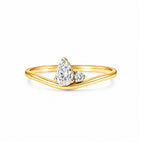 Romantic Heart-Shaped Rose Gold Diamond Ring