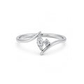 Elegant Split Shank Pear Diamond Rose Gold Ring