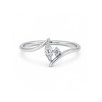 Elegant Split Shank Pear Diamond Rose Gold Ring