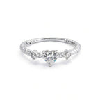 Romantic Heart Diamond Twisted Rope Rose Gold Ring