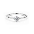 Dainty Bamboo Rose Gold Solitaire Ring