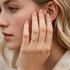 Dainty Heart Cut Rose Gold Adjustable Ring