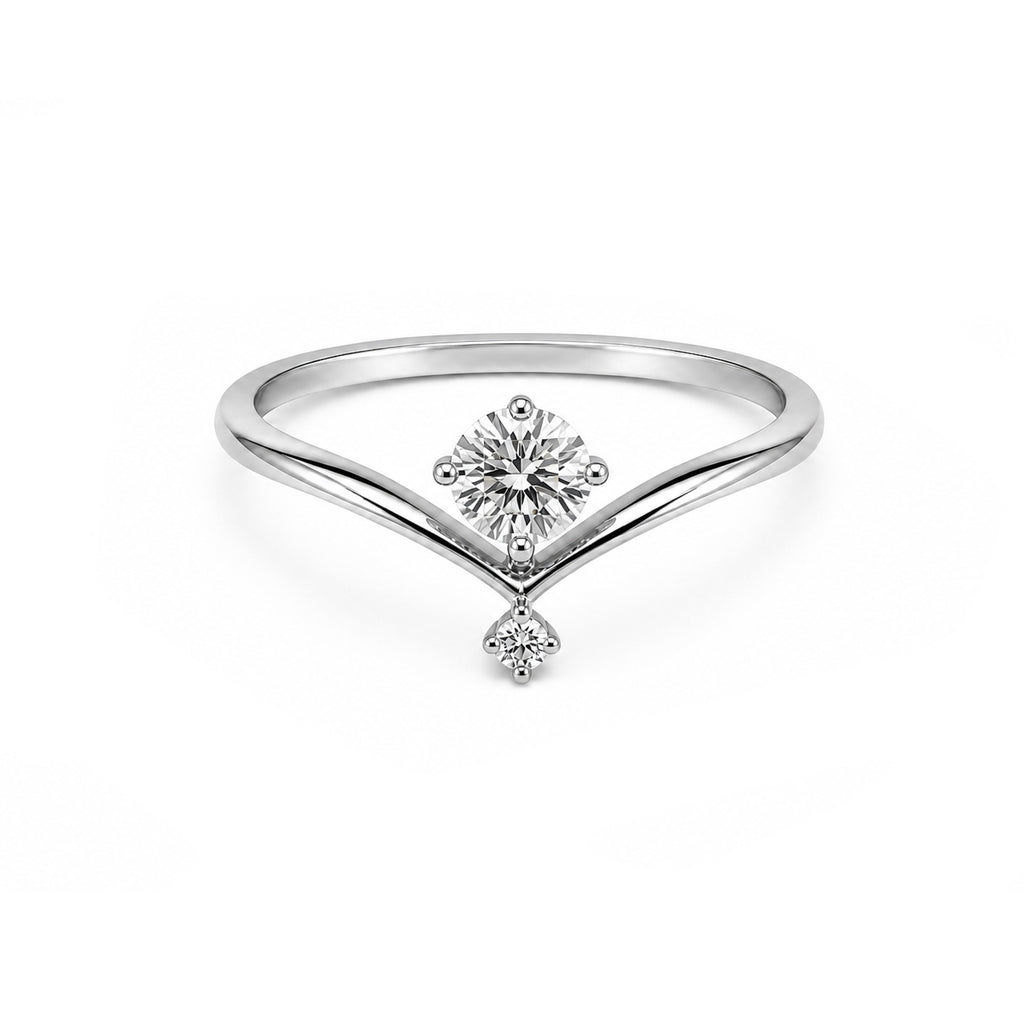 Shooting Star Two Stone Rose Gold Ring