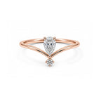 Infinity Pear Diamond Ring / Rose Gold Infinity Ring