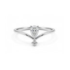 Infinity Pear Diamond Ring / Rose Gold Infinity Ring
