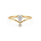 Infinity Pear Diamond Ring / Rose Gold Infinity Ring