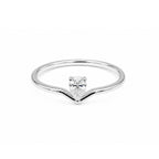 Pure Radiance | Yellow Gold V-Shape Minimalist Ring