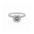 14K Round Brilliant Lab-Grown Diamond Pavé Ring