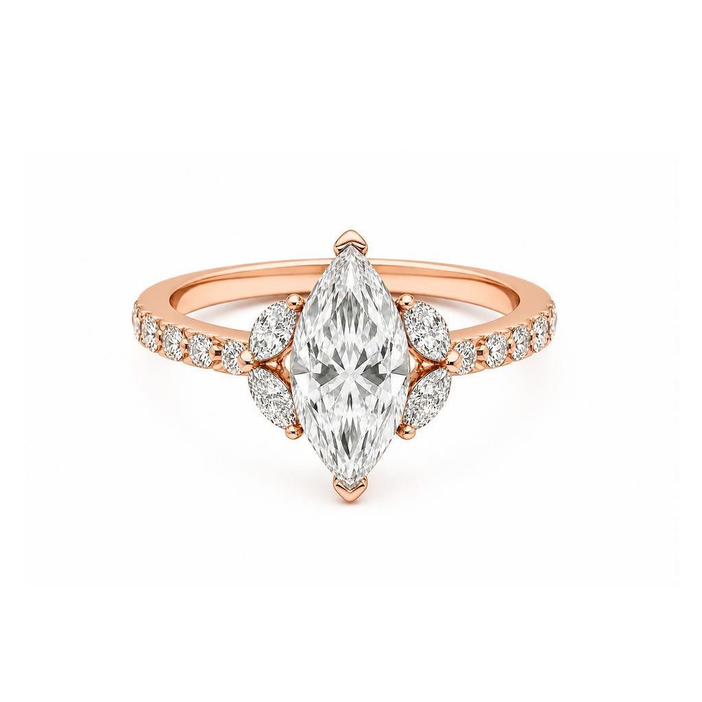 Marquise Three-Stone Ring Vintage Glamour