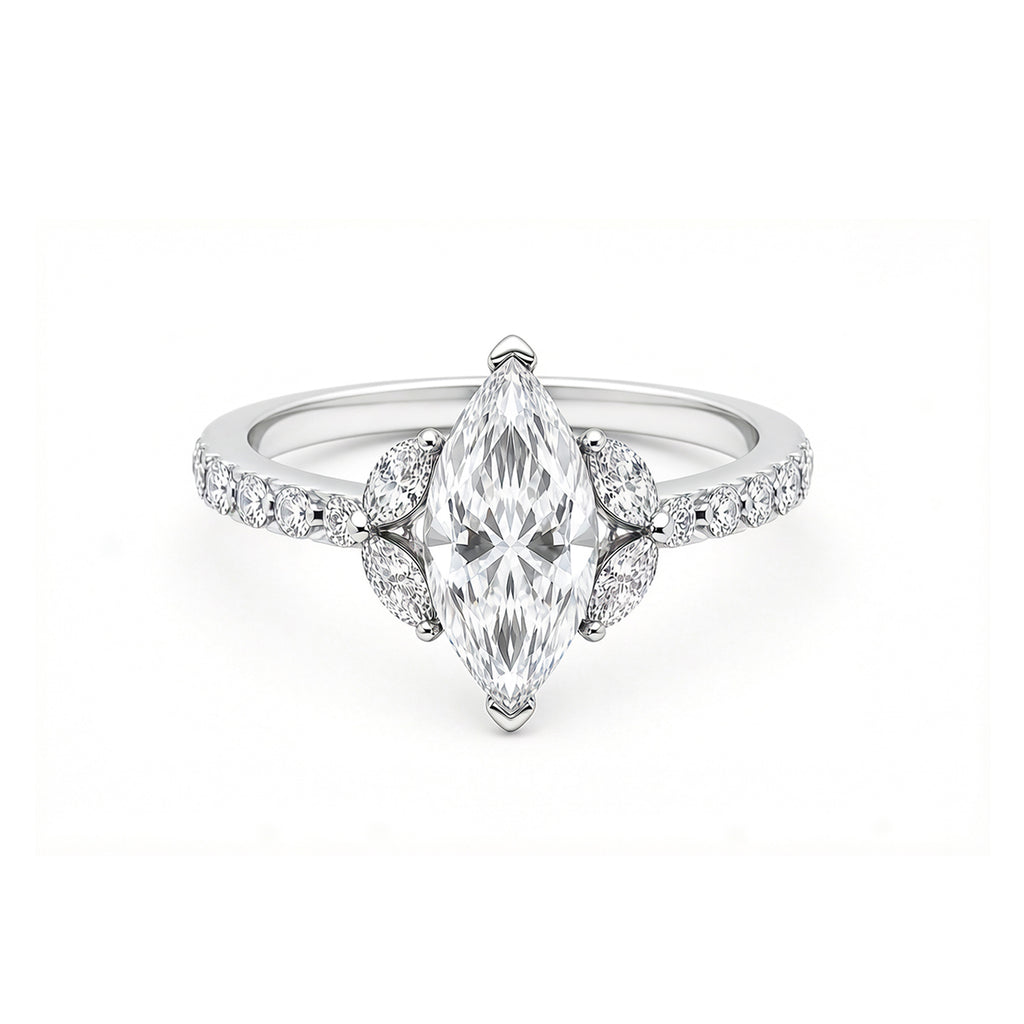 Marquise Three-Stone Ring Vintage Glamour