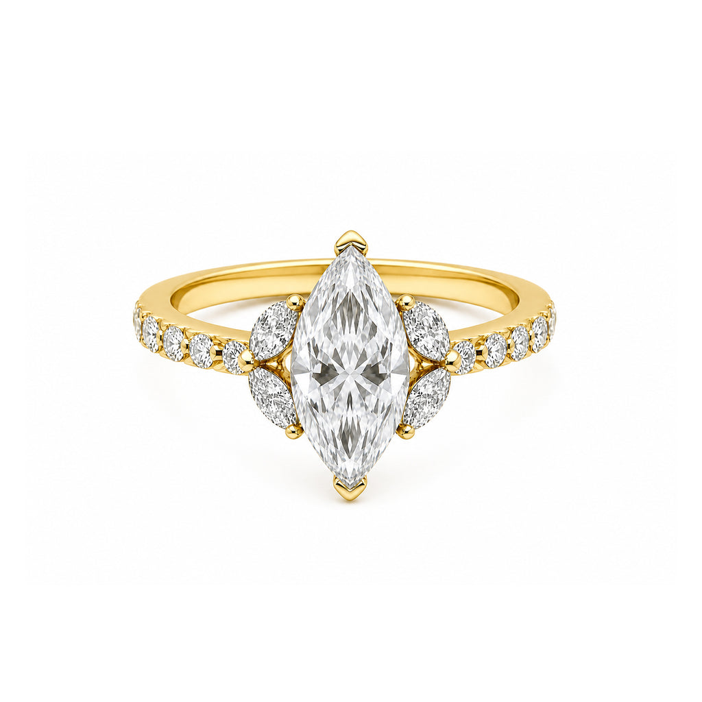 Marquise Three-Stone Ring Vintage Glamour