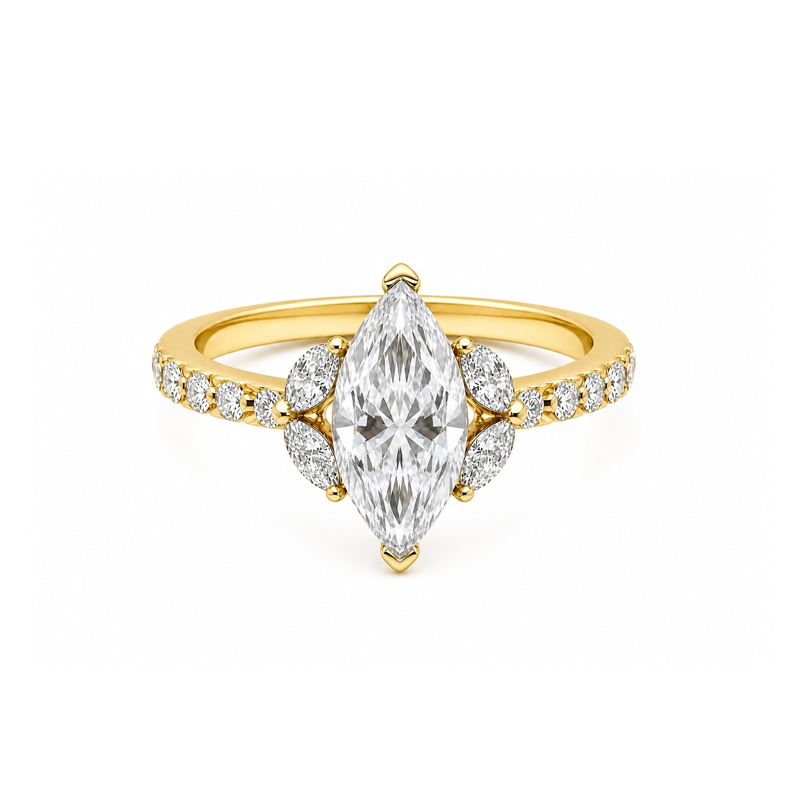 Marquise Three-Stone Ring Vintage Glamour