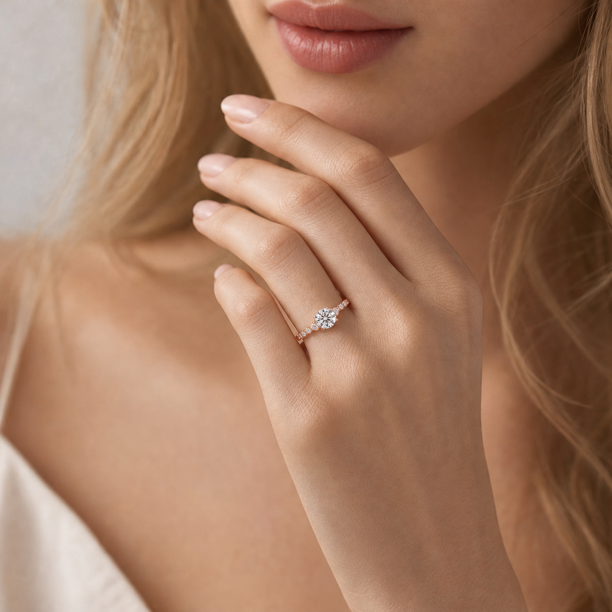 Round Three-Stone Ring Timeless Elegance