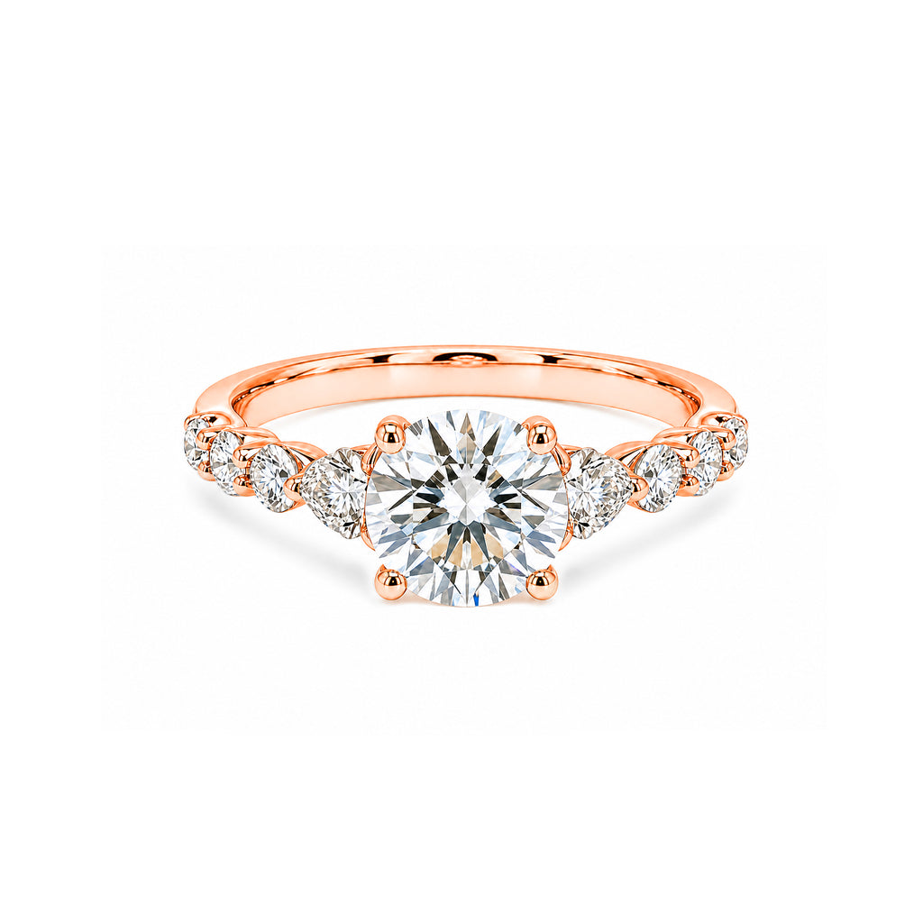 Round Three-Stone Ring Timeless Elegance
