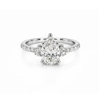 Yellow Gold Pear-Shaped Three-Stone Ring