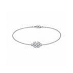 Round Solitaire Diamond Halo Diamond Gold Bracelet