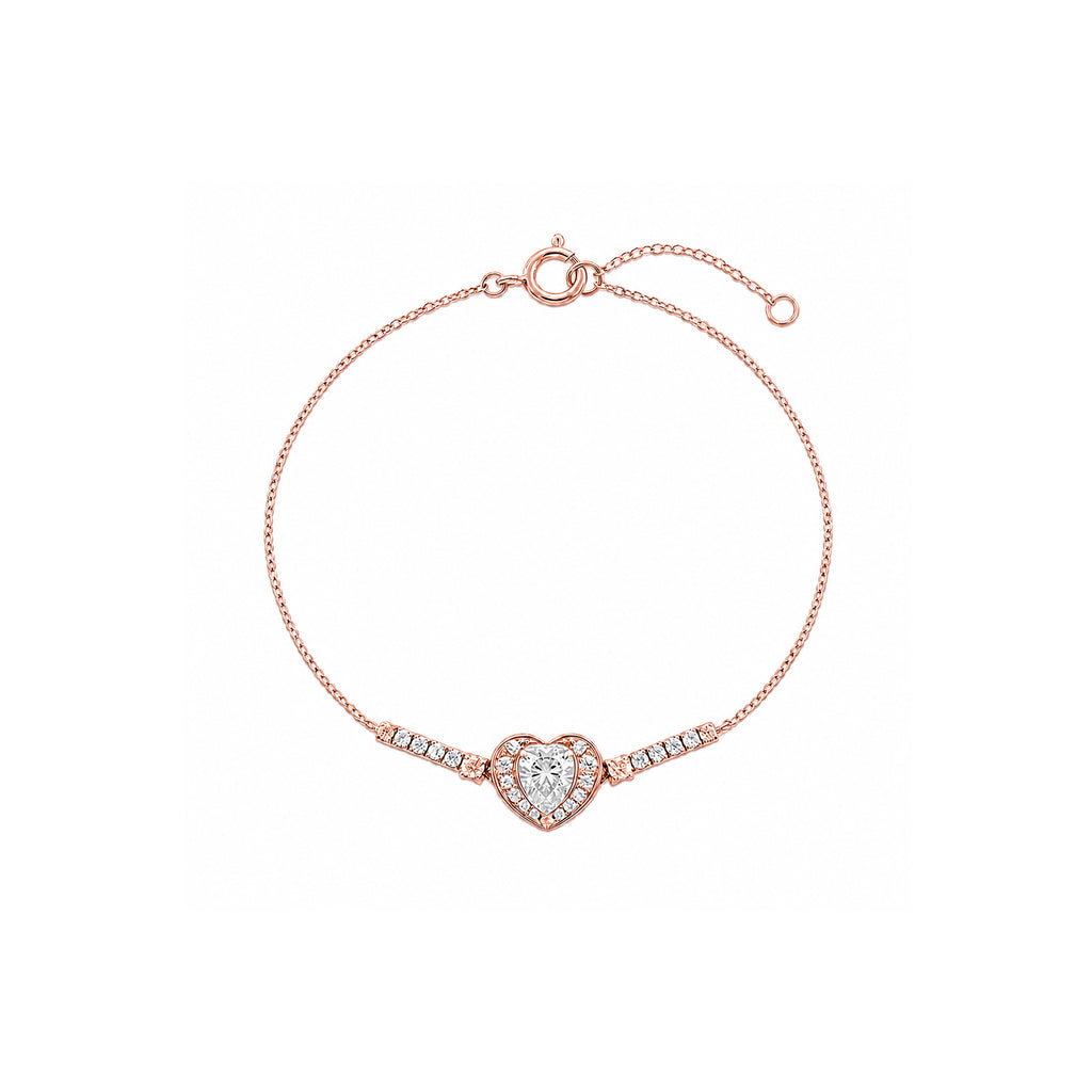 "Heartbeat" Romantic Shimmering Heart Bracelet