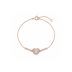 "Heartbeat" Romantic Shimmering Heart Bracelet