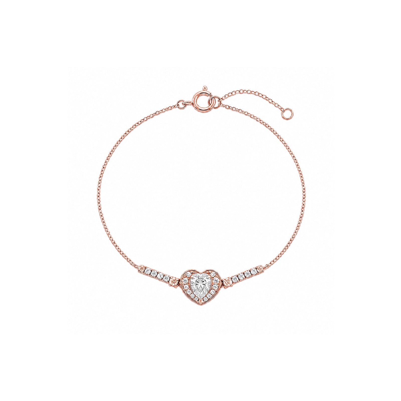 "Heartbeat" Romantic Shimmering Heart Bracelet