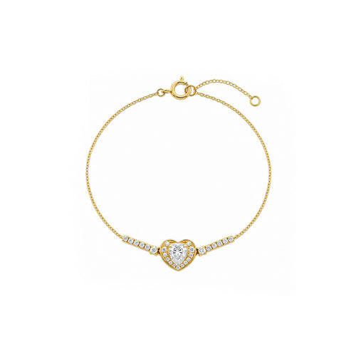 "Heartbeat" Romantic Shimmering Heart Bracelet