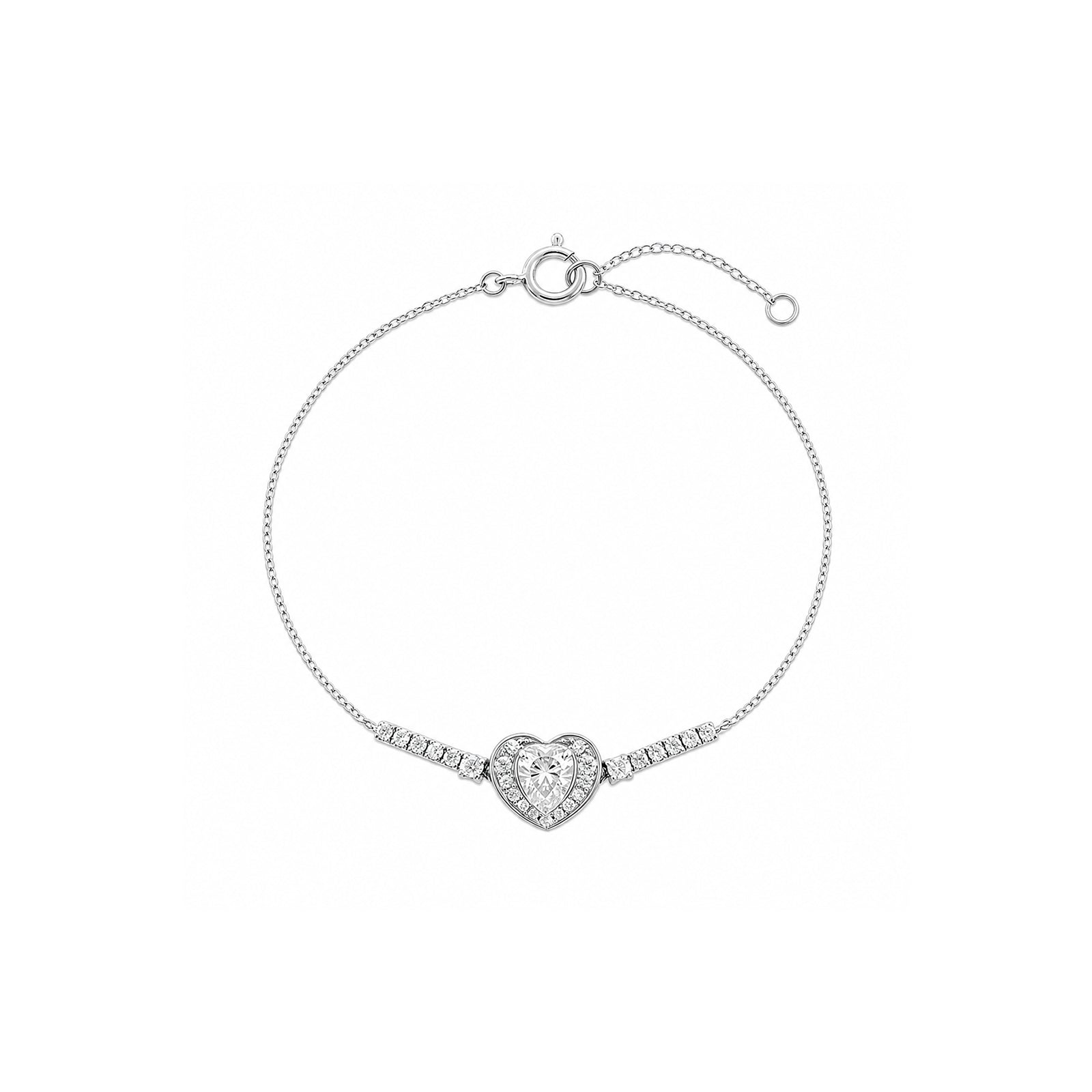 "Heartbeat" Romantic Shimmering Heart Bracelet