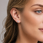 14K Gold Heart-Shaped Lab-Grown Diamond Halo Stud Earrings