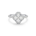 Lucky Clover Marquise Halo Diamond Ring